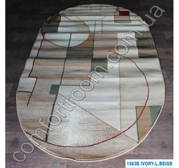 Килим Super Elmas 1563B ivory-beige ov - Фото 1